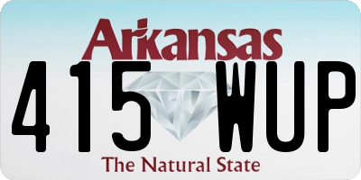 AR license plate 415WUP