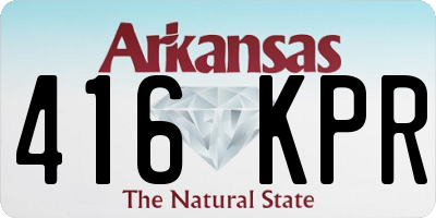 AR license plate 416KPR