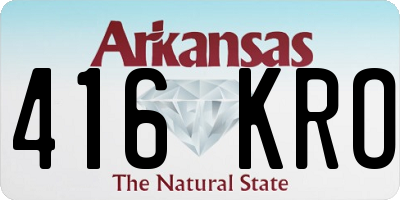 AR license plate 416KRO