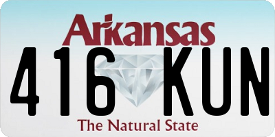 AR license plate 416KUN