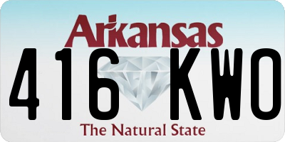 AR license plate 416KWO