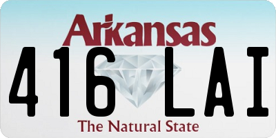 AR license plate 416LAI