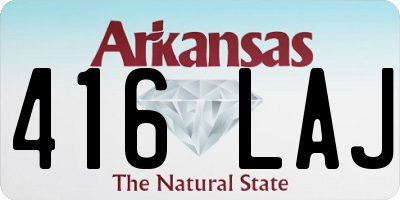 AR license plate 416LAJ