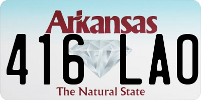 AR license plate 416LAO