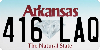 AR license plate 416LAQ