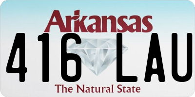 AR license plate 416LAU