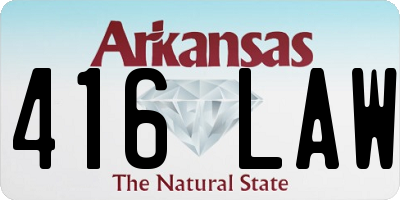 AR license plate 416LAW