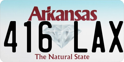 AR license plate 416LAX