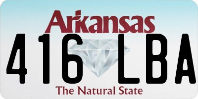 AR license plate 416LBA