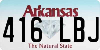 AR license plate 416LBJ