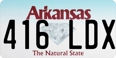 AR license plate 416LDX