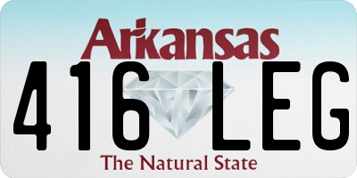 AR license plate 416LEG
