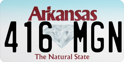 AR license plate 416MGN