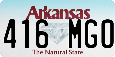 AR license plate 416MGO
