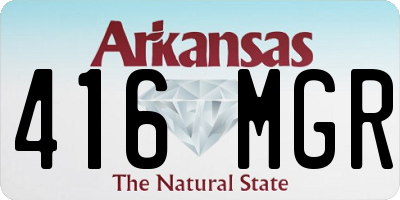 AR license plate 416MGR