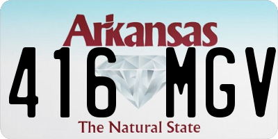 AR license plate 416MGV