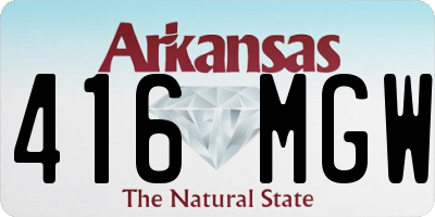 AR license plate 416MGW
