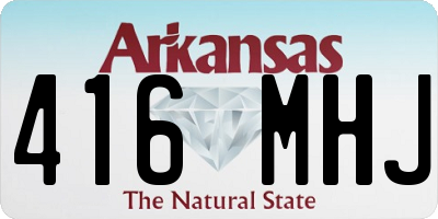 AR license plate 416MHJ