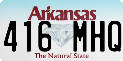 AR license plate 416MHQ