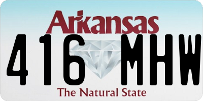 AR license plate 416MHW