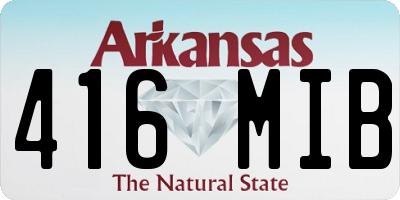 AR license plate 416MIB