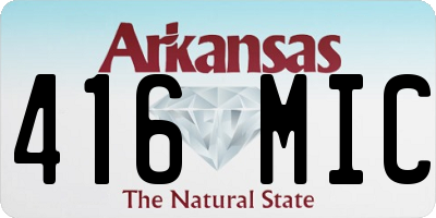 AR license plate 416MIC