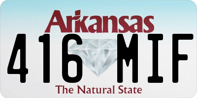 AR license plate 416MIF