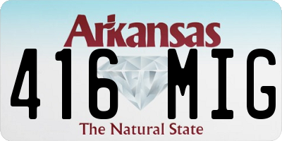 AR license plate 416MIG