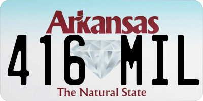 AR license plate 416MIL