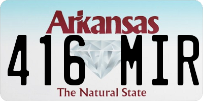 AR license plate 416MIR