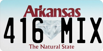 AR license plate 416MIX