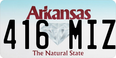 AR license plate 416MIZ