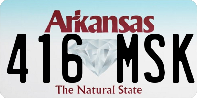 AR license plate 416MSK