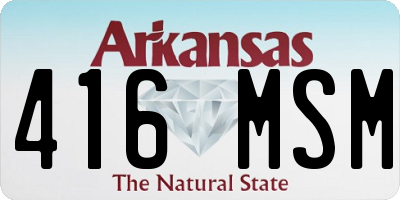 AR license plate 416MSM