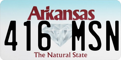 AR license plate 416MSN