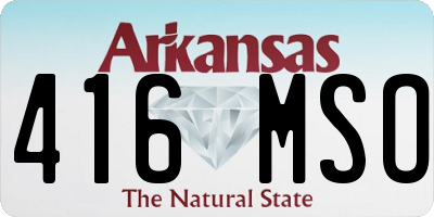 AR license plate 416MSO