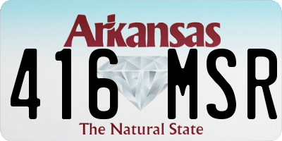 AR license plate 416MSR