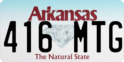AR license plate 416MTG