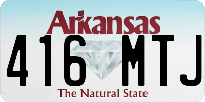 AR license plate 416MTJ