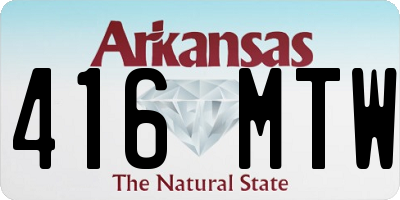 AR license plate 416MTW