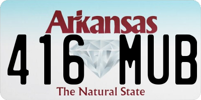 AR license plate 416MUB