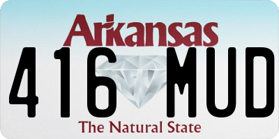 AR license plate 416MUD