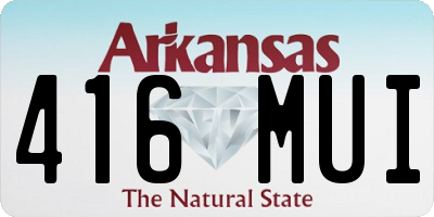 AR license plate 416MUI