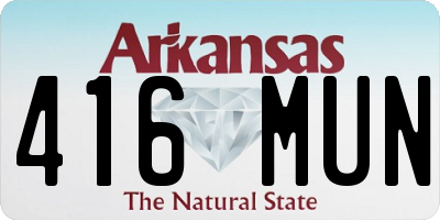 AR license plate 416MUN
