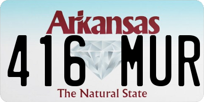AR license plate 416MUR
