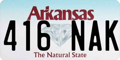 AR license plate 416NAK
