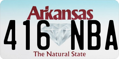 AR license plate 416NBA