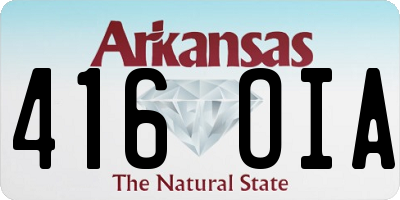 AR license plate 416OIA