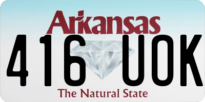 AR license plate 416UOK