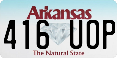 AR license plate 416UOP